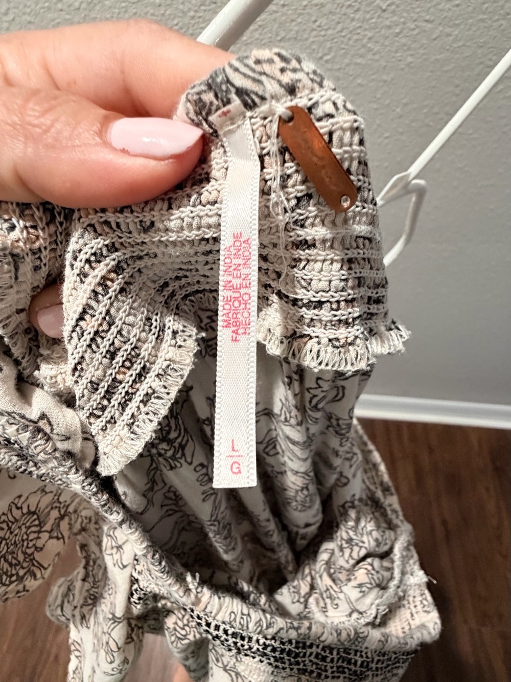 Free People Cream Floral Ruffle Maxi Dress - Picture 5 of 6